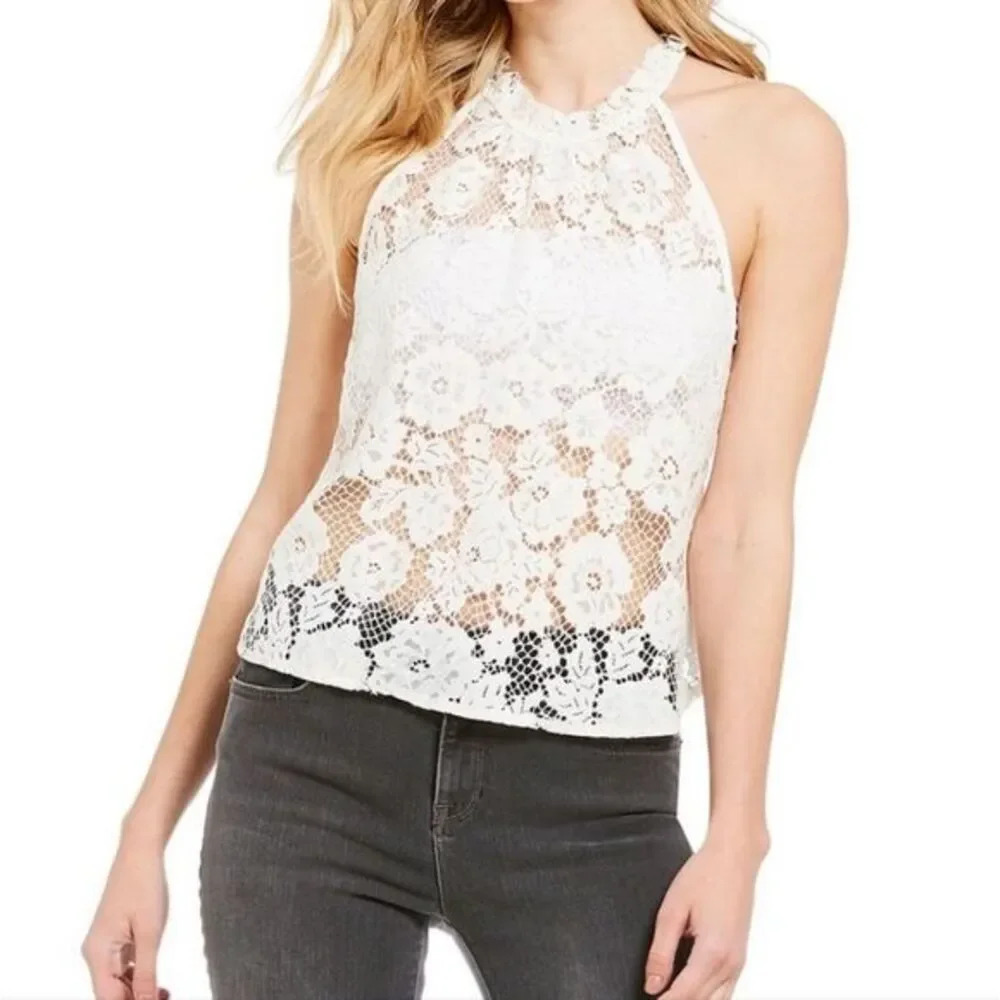 Nwot Free People Lace Halter Top